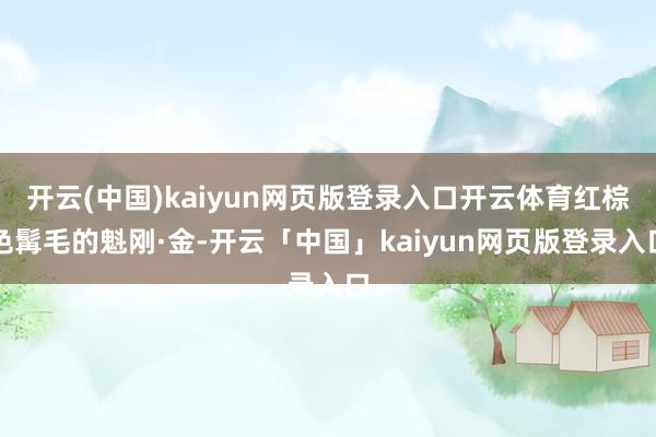 开云(中国)kaiyun网页版登录入口开云体育红棕色髯毛的魁刚·金-开云「中国」kaiyun网页版登录入口